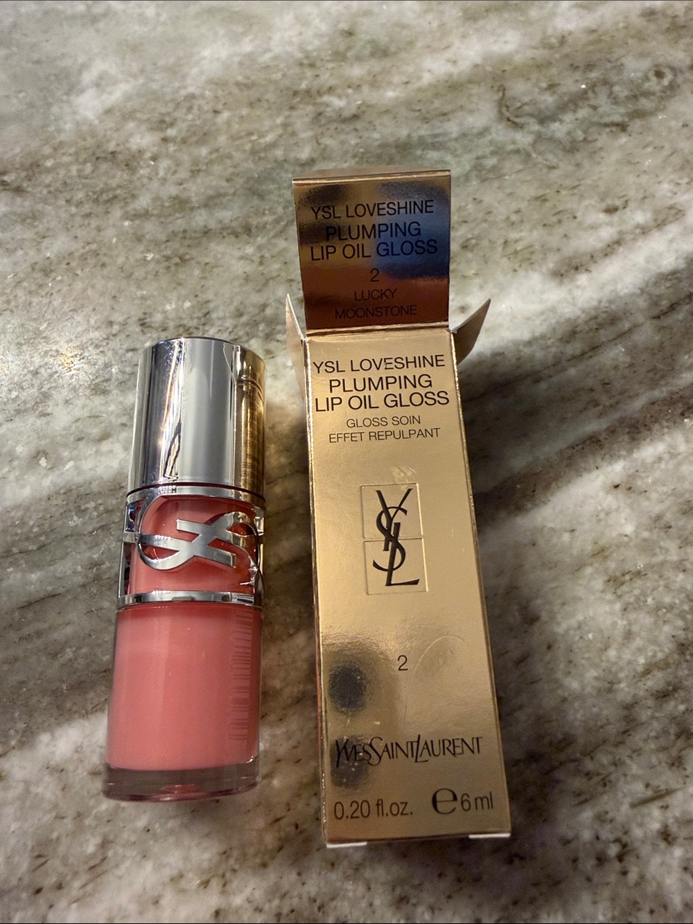 Yves Saint Laurent plumping lip oil gloss color#2 Lucky Moonstone full size